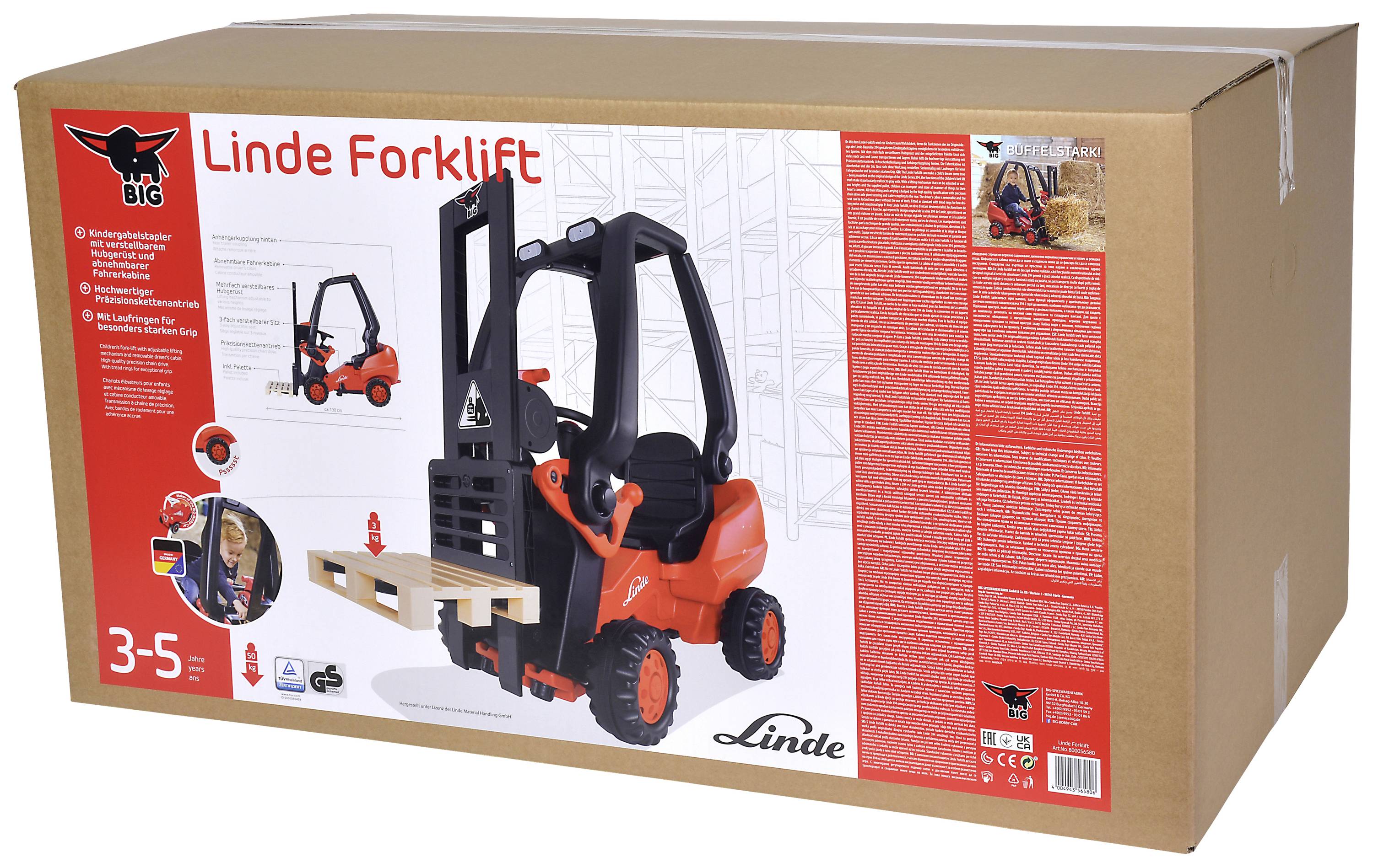 BIG Linde-vorkheftruck zwart/rood-5