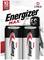 'Twee Energizer Max D-batterijen in een verpakking van 2 stuks. Op de verpakking staat '10 jaar houdbaar'.'