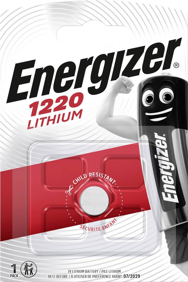 Energizer Knoopcel CR1220 3 V 1 stuk(s) 40 mAh Lithium CR1220