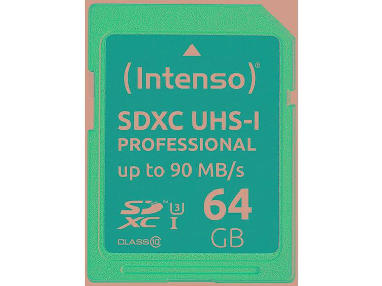 Intenso Professional SDXC-kaart 64 GB Class 10, UHS-I
