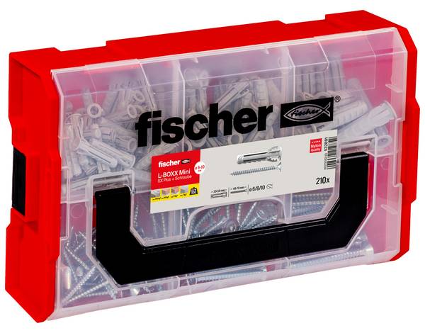 Fischer 532891 FIXtainer Assortimentsdoos pluggen 210 onderdelen