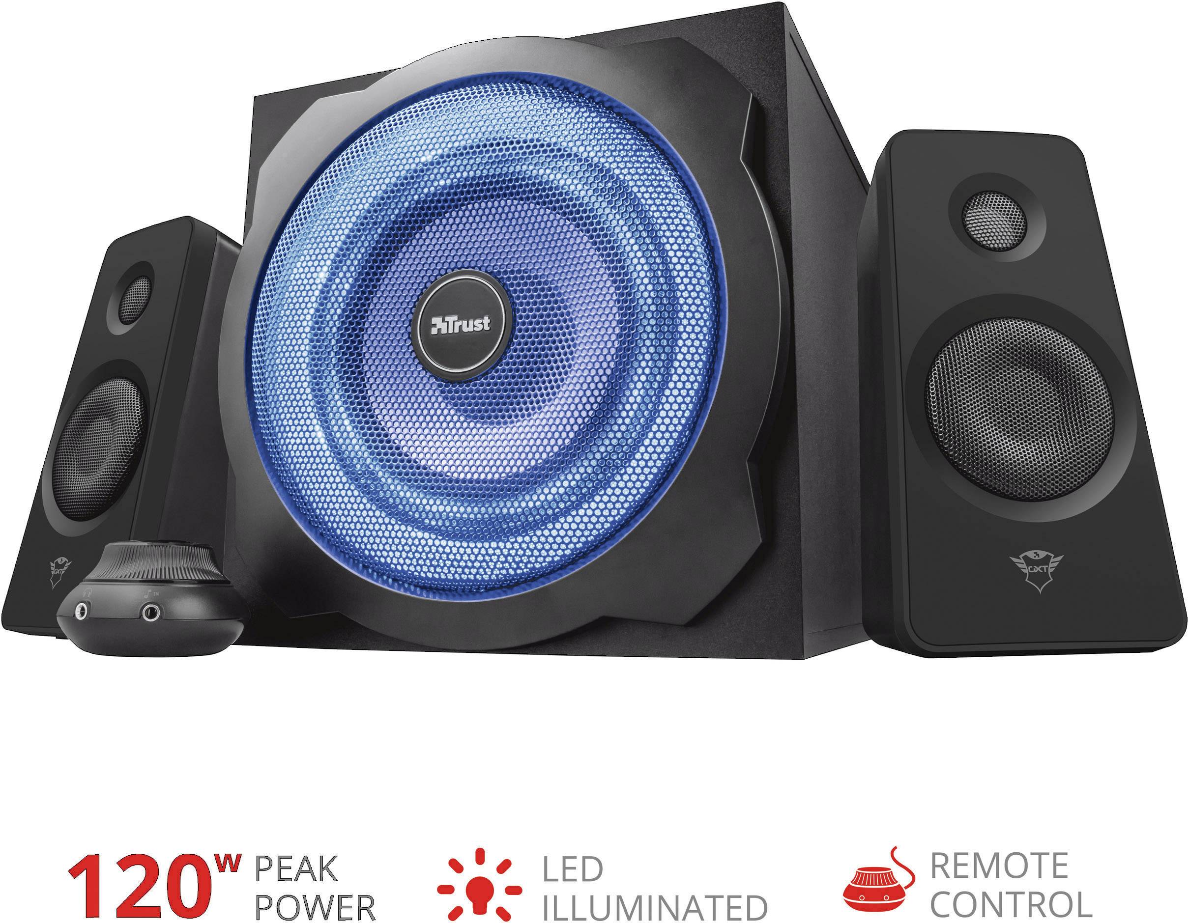 Trust GXT 628 2.1 Tytan LED 2.1 PC-luidsprekers Kabelgebonden 120 W Zwart, Blauw-6