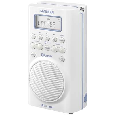 Sangean H205 Badradio DAB+, VHF (FM) Bluetooth Waterdicht Wit