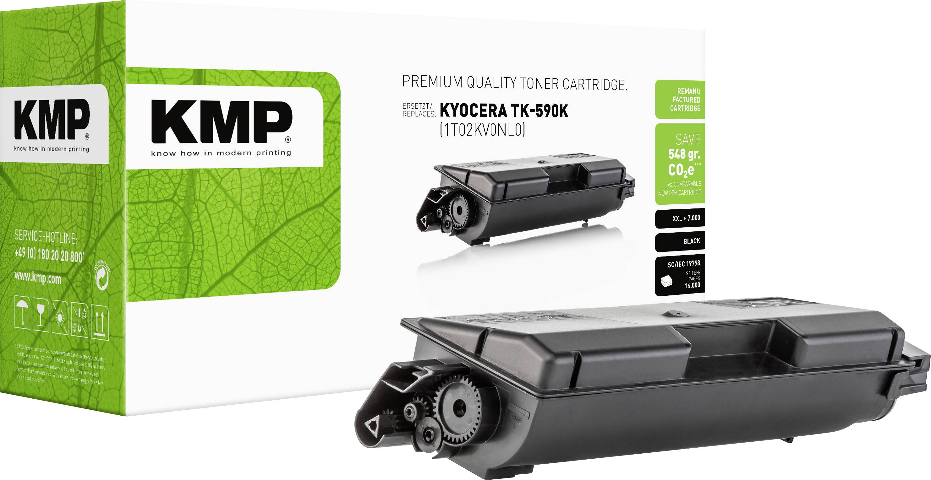 KMP Tonercassette vervangt Kyocera TK-590K Compatibel Zwart 7000 bladzijden K-T52