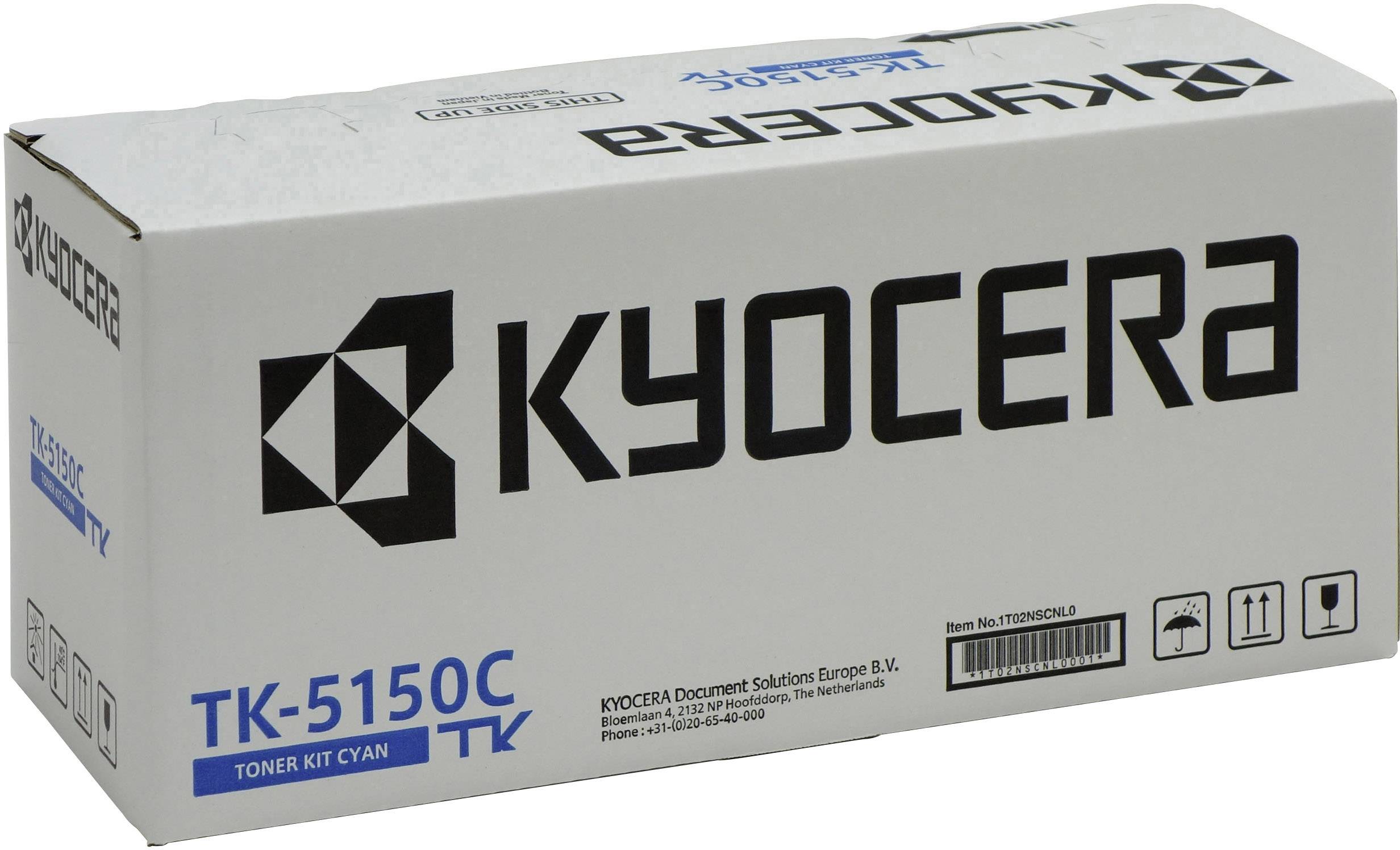 Kyocera TK-5150C Tonerkit-verpakking in cyaan.