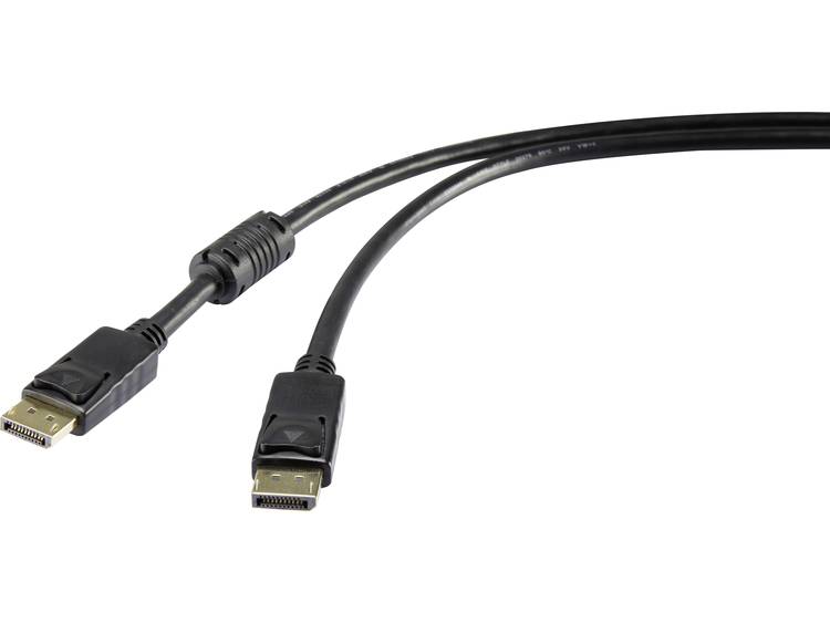 renkforce DisplayPort Aansluitkabel [1x DisplayPort stekker 1x DisplayPort stekker] 1.80 m Zwart
