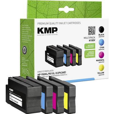 KMP Inktcartridge vervangt HP 950XL, 951XL, C2P43AE, CN045AE, CN046AE, CN047AE, CN048AE Compatibel Combipack Zwart, Cyaa
