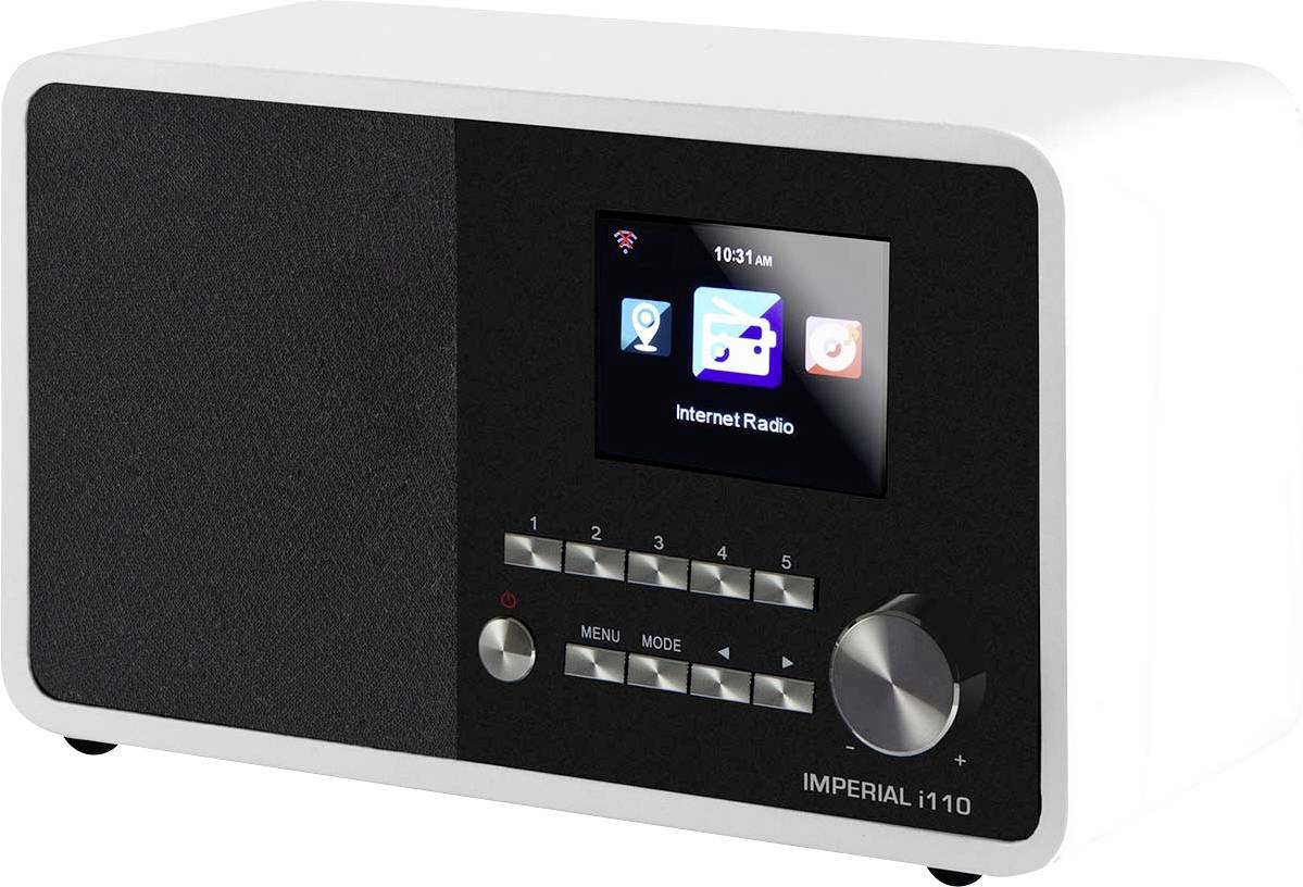 Imperial i110 Internetradio Internet DLNA, USB, MP3, Radio, Internetradio, WiFi Wekfunctie, Geschikt voor DLNA Wit-0