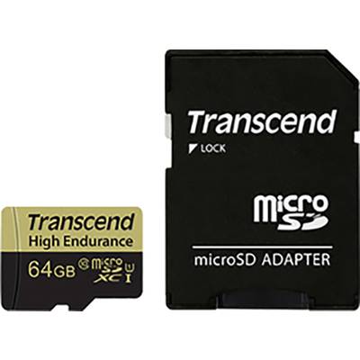 Transcend High Endurance microSDHC-kaart  16 GB Class 10 Incl. SD-adapter