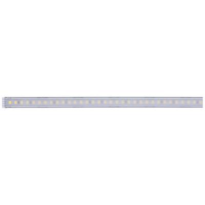 Een rij gele punten op een grijze achtergrond, waarschijnlijk LED's op een strip of kabel, gelijkmatig verdeeld.