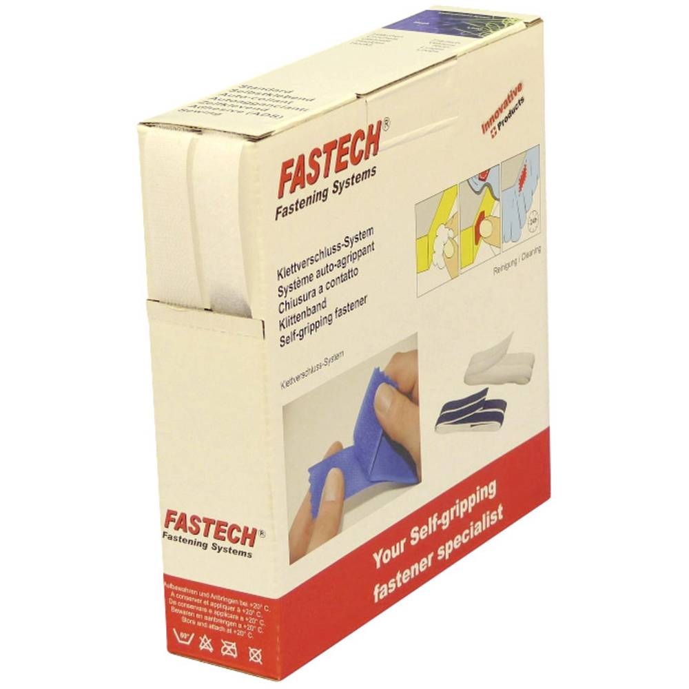 FASTECH® B16-STD000010 Klittenband Om op te naaien Haak- en lusdeel (l x b) 10 m x 16 mm Wit 10 m