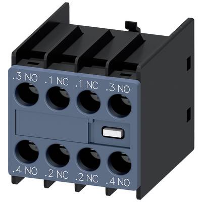 Elektrisch relaisonderdeel met meerdere aansluitingen, gekenmerkt door '.3 NO', '.1 NC', '.4 NO'. Wordt gebruikt voor elektrische schakelwerkzaamheden.