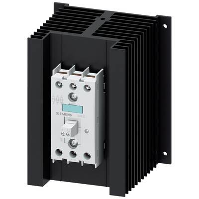 Een elektrisch relais van Siemens, gemonteerd op een koellichaamvoet, met meerdere aansluitingen voor het sturen van elektrische belastingen.