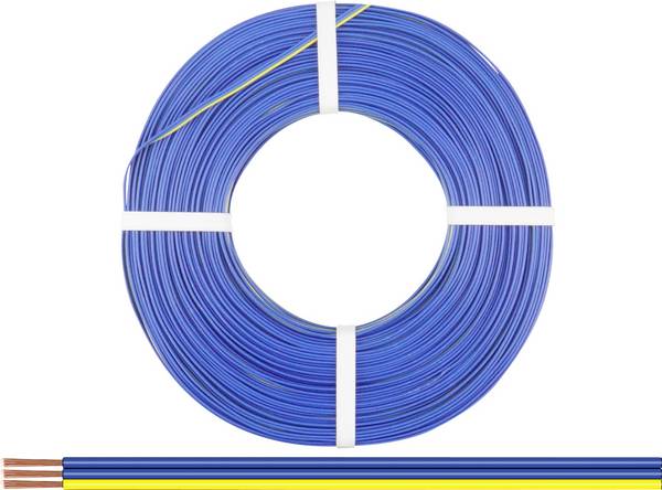Donau Elektronik 318-223-50 Draad 3 x 0.14 mm² + 3 x 0.14 mm² Blauw, Blauw, Geel 50 m