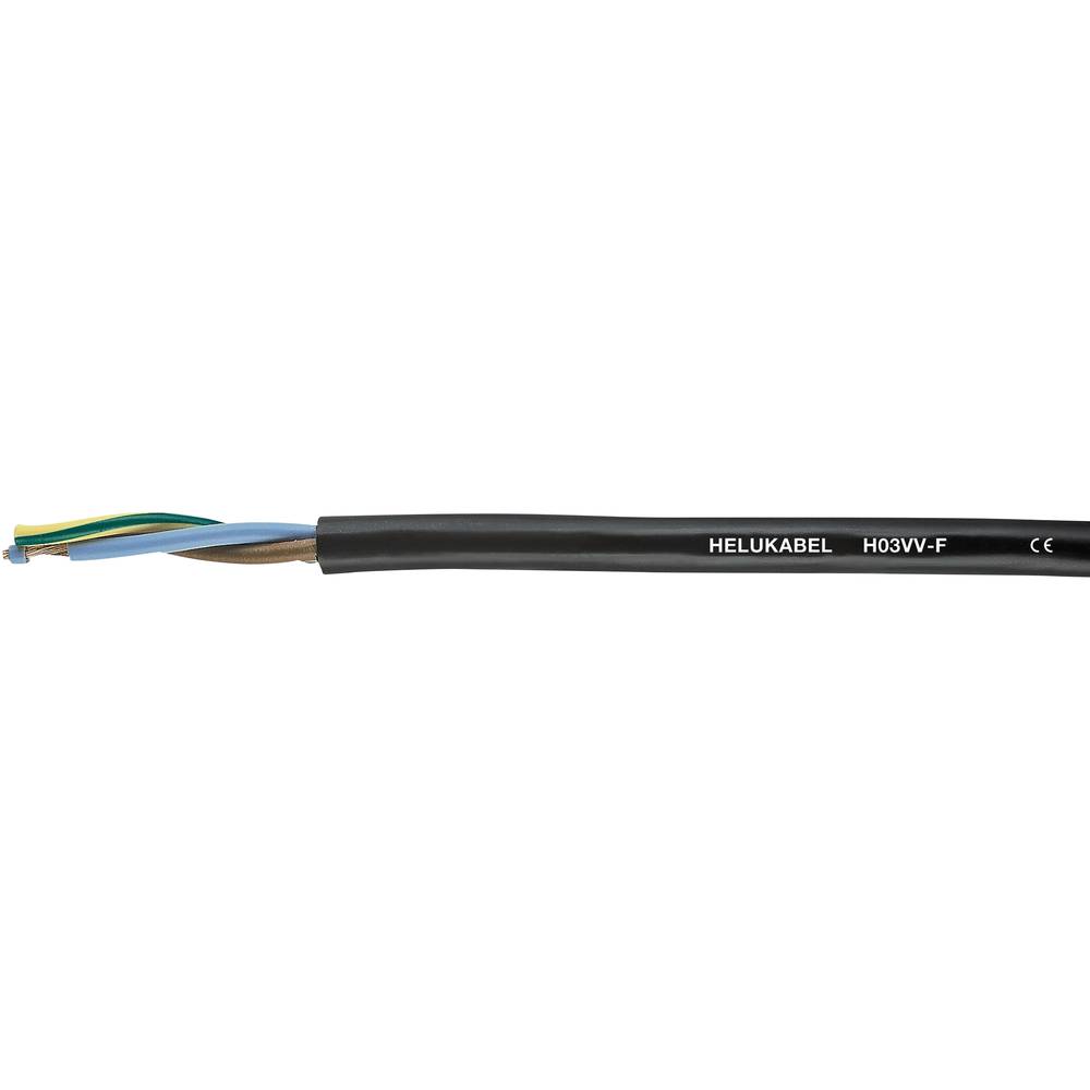 Helukabel 29403SW Geïsoleerde kabel H03VV-F 3 G 0.75 mm² Zwart per meter