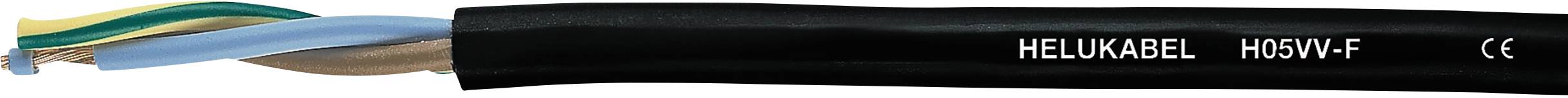 HELU 29478SW Geïsoleerde kabel H05VV-F 3 x 2.5 mm² Zwart per meter