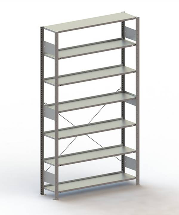 META Regalbau 178471 Archiefkast basismodule (b x h x d) 1256 x 2200 x 336 mm Staal Verzinkt Verzinkt Metaal