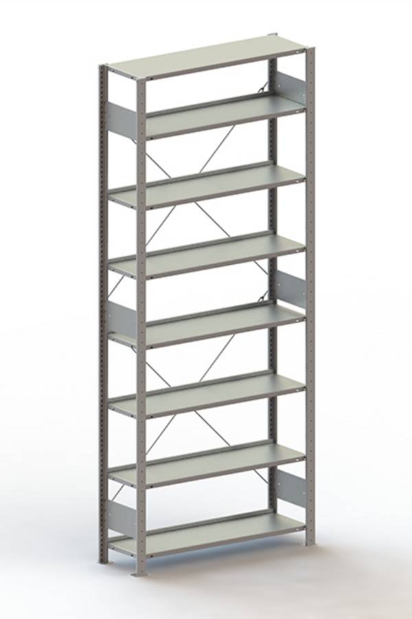 META Regalbau 178499 Archiefkast basismodule (b x h x d) 1056 x 2500 x 336 mm Staal Poedercoating Lichtgrijs Metaal