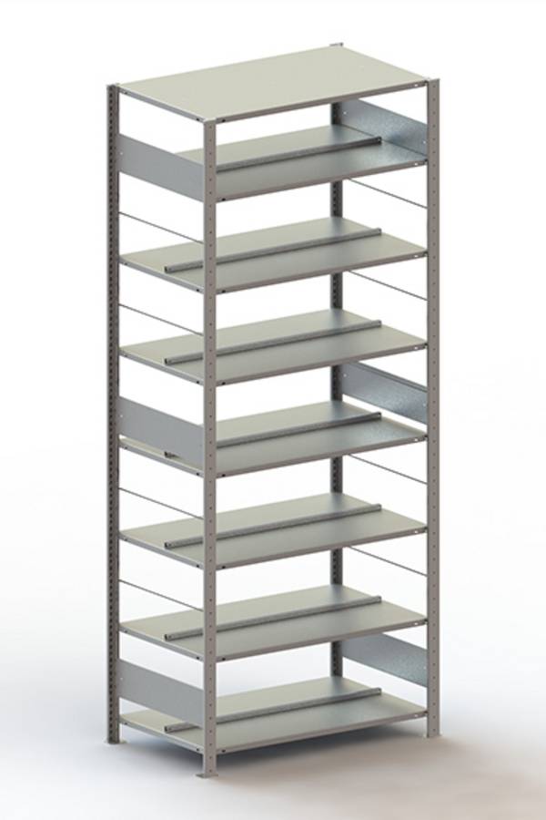 META Regalbau 178505 Archiefkast basismodule (b x h x d) 1056 x 2500 x 336 mm Staal Poedercoating Lichtgrijs Metaal