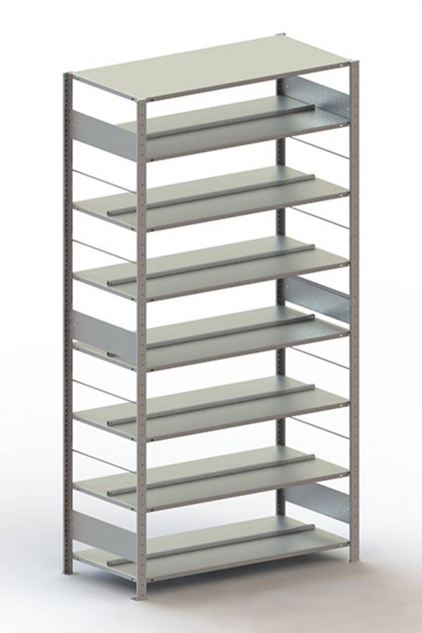 META Regalbau 178507 Archiefkast basismodule (b x h x d) 1306 x 2500 x 336 mm Staal Poedercoating Lichtgrijs Metaal