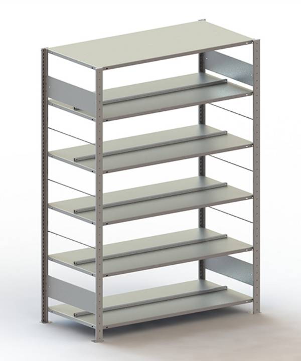 META Regalbau 77652 Archiefkast basismodule (b x h x d) 1306 x 1850 x 635 mm Staal Poedercoating Lichtgrijs Metaal