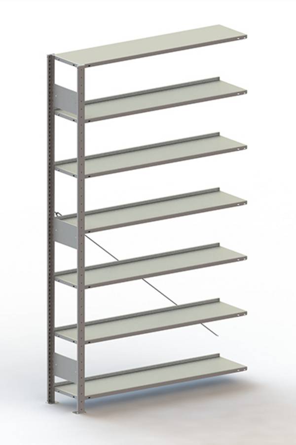 META Regalbau 74739 Archiefkast uitbreidingsmodule (b x h x d) 1256 x 2200 x 336 mm Staal Poedercoating Lichtgrijs Metaal