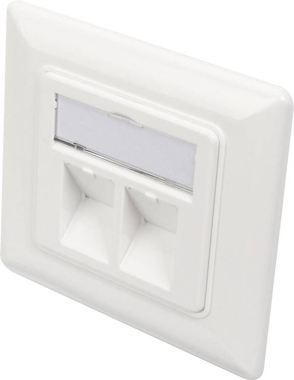 Digitus DN-93801-1 Keystone houder 2-voudig Wit