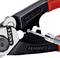 Close-up van een Knipex-gereedschap met een zwarte handgreep, de tekst 'MADE IN GERMANY' en een kabelknipper.