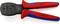 Tang met rode handgrepen en opschrift 'Knipex' op het zwarte hoofd. Geschikt voor AWG 24-16. Gebruikt voor Mini-Fit connectoren.