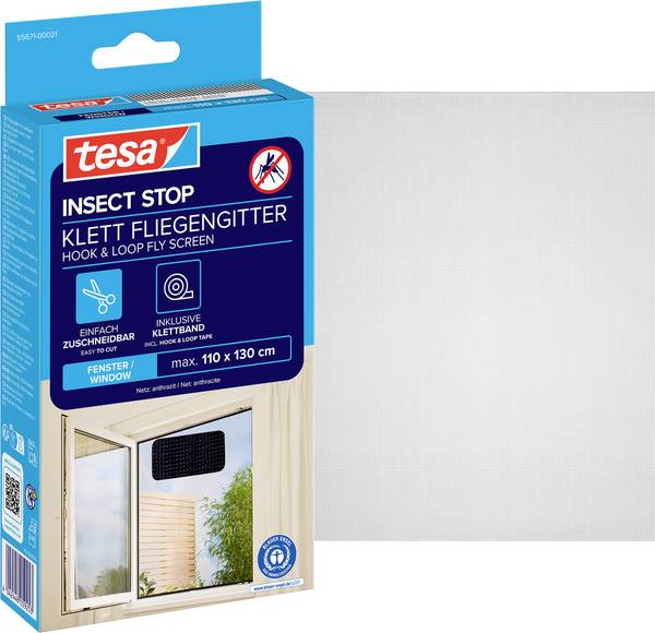 tesa STANDARD 55671-00021-03 Vliegenhor   (b x h) 1300 mm x 1100 mm Antraciet 1 stuk(s)