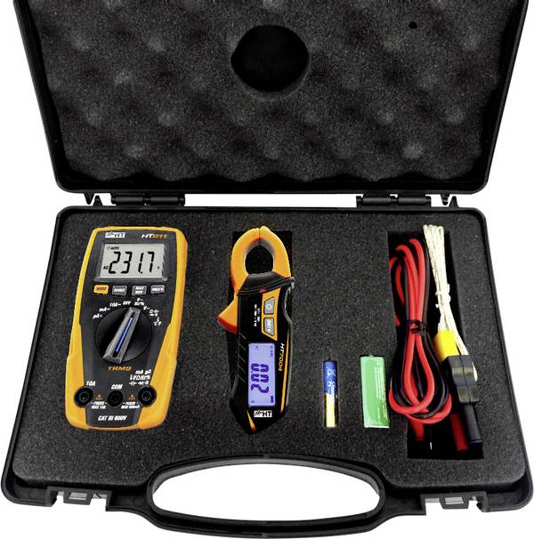 HT Instruments e-KIT Multimeter, Stroomtang  Digitaal  CAT III 600 V Weergave (counts): 4000