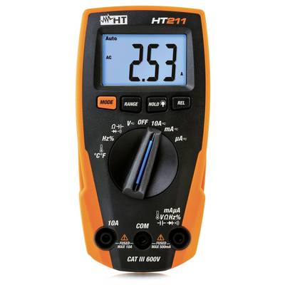 Digitale tangmeter met een AC-stroomwaarde van 2,53 A op het display.