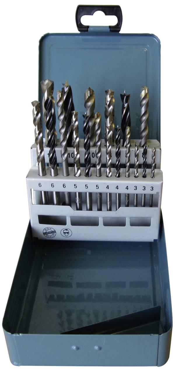 Makita  D-46202 Universeel boorassortiment  18-delig Hout, Steen, Beton, Metaal, Kunststof, Onedel zwaar metaal 3 mm, 4 mm, 5 mm, 6 mm, 8 mm, 10 mm