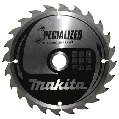Zaagblad met 12 tanden, gemarkeerd met 'Specialized for Cordless Saws' en 'Makita'. Geschikt voor accusägen.