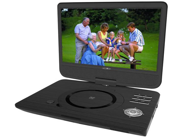 Reflexion Draagbare DVD-speler 25.7 cm 10.1 inch incl. 12 V auto-aansluitkabel, Werkt op een accu Zw