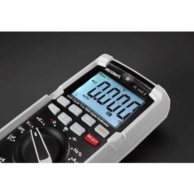 Een digitaal multimeter toont een meetwaarde van '200.0'. Het apparaat is ingesteld op wisselspanning (AC).