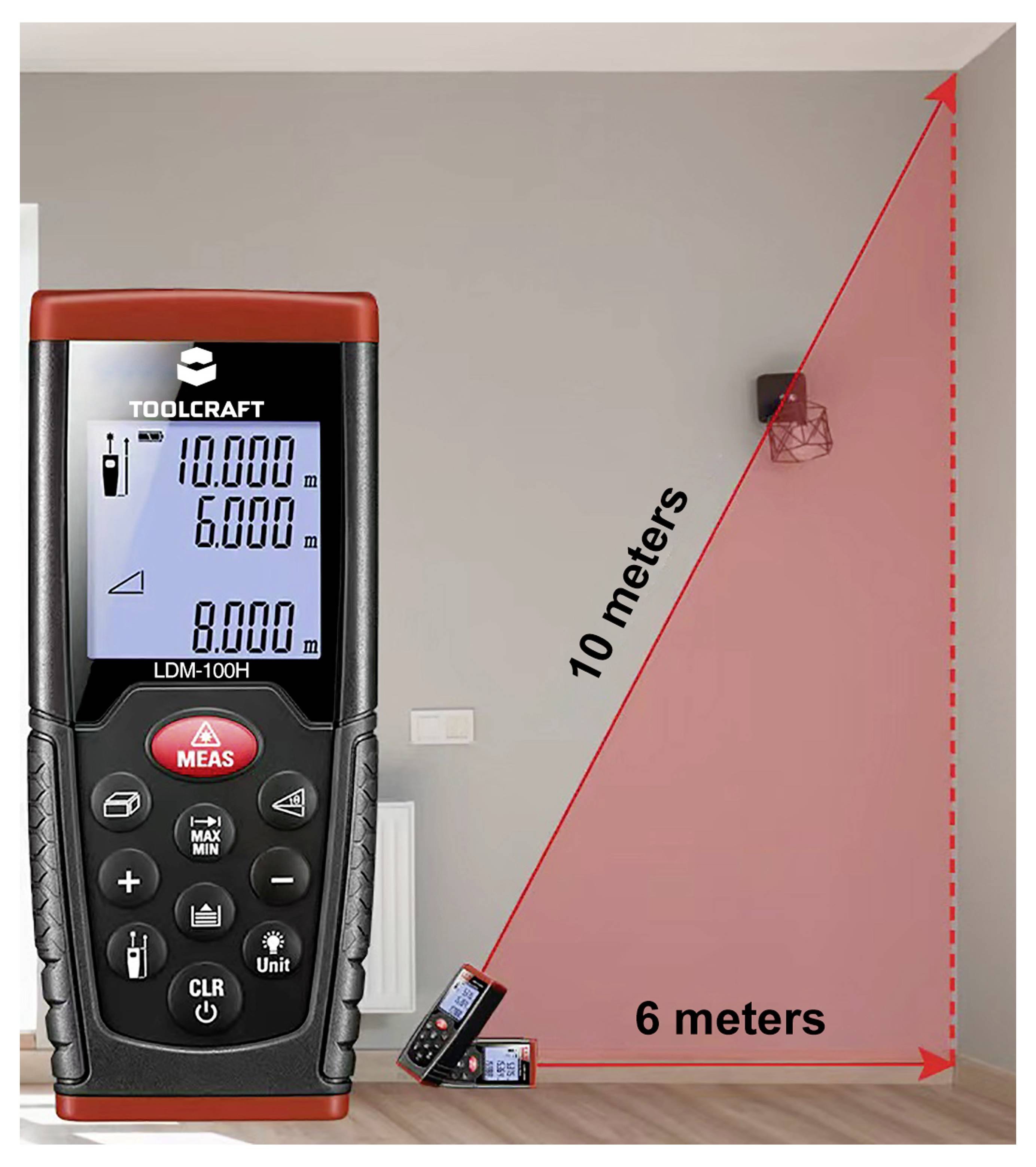 TOOLCRAFT LDM100H Laserafstandsmeter 100 m-3