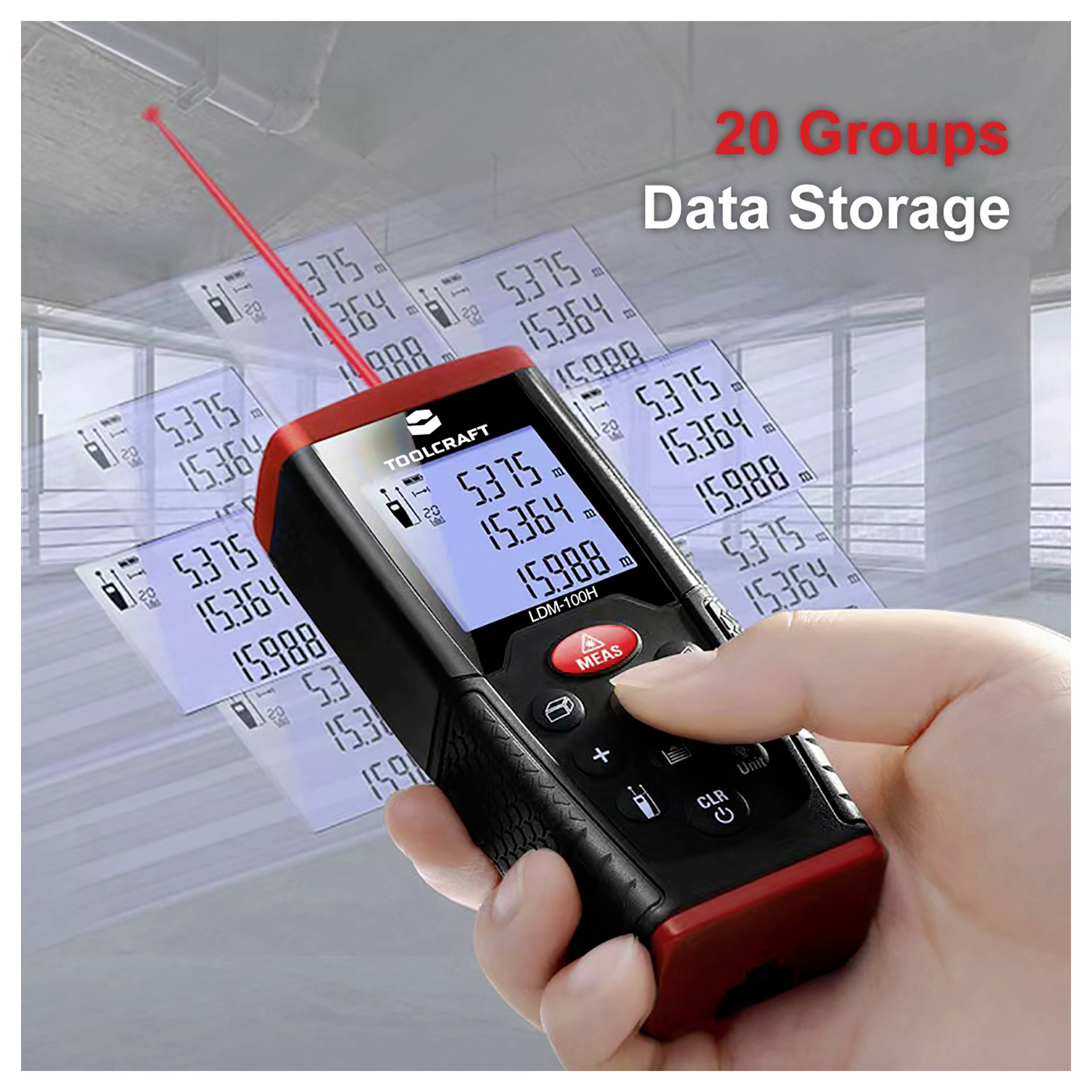 TOOLCRAFT LDM100H Laserafstandsmeter 100 m-5