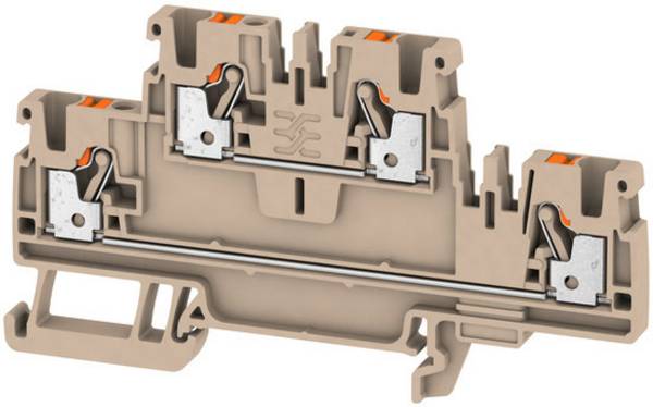 Weidmüller 1547610000 Doorgangsklem 2-etages 5.1 mm Spanveer  Grijs 50 stuk(s)