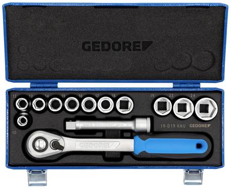 Gedore 19 KMU-20 2545810 Dopsleutelset Metrisch 1/2" (12,5 mm) 13-delig