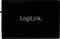 Zwarte externe harde schijf met 'LogiLink' opdruk in witte letters.