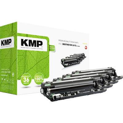 'KMP tonercartridges voor Brother DR-241CL, 4 stuks. Verpakking toont garantie: 36 maanden en 100% compatibel.'