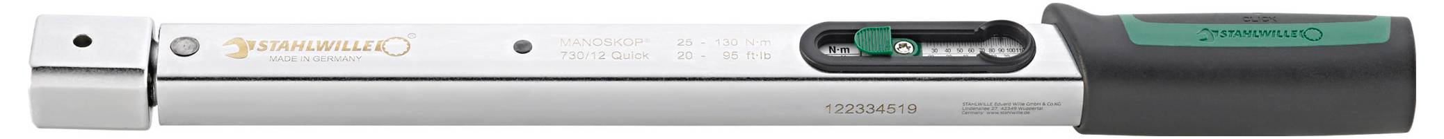 Een momentsleutel met een digitaal display, verstelbare handgreep en grip voor nauwkeurige kalibratie in mechanische toepassingen.