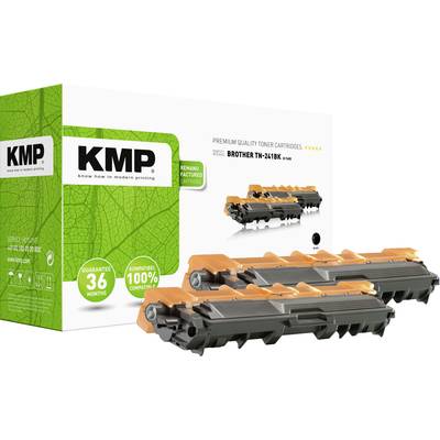 KMP Toner set van 2 vervangt Brother TN-241BK, TN241BK Compatibel Zwart 5000 bladzijden B-T48D