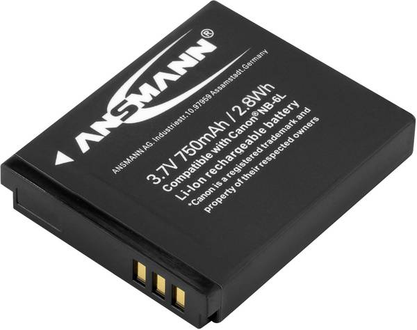 Ansmann A-Can NB 6L Camera-accu Vervangt originele accu NB-6L 3.7 V 750 mAh