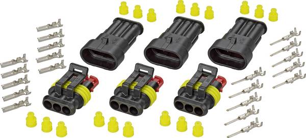TE Connectivity 30S004 Superseal set AMP-Superseal 1.5mm Series Totaal aantal polen: 3 Rastermaat: 6 mm Inhoud: 1 set(s)