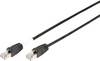 Digitus DK-1644-010/BL-OD RJ45 Netwerkkabel, patchkabel CAT 6 S/FTP 1.00 m Zwart UV-bestendig, Verdraaide paren 1 stuk(s)