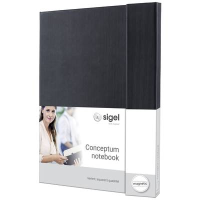 Sigel CONCEPTUM® CO151 Notitieboek Geruit Zwart Aantal pagina's: 97 DIN A4