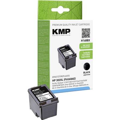 KMP Inktcartridge  H168BX Compatibel vervangt HP 302XL, F6U68AE Zwart 1745,4001