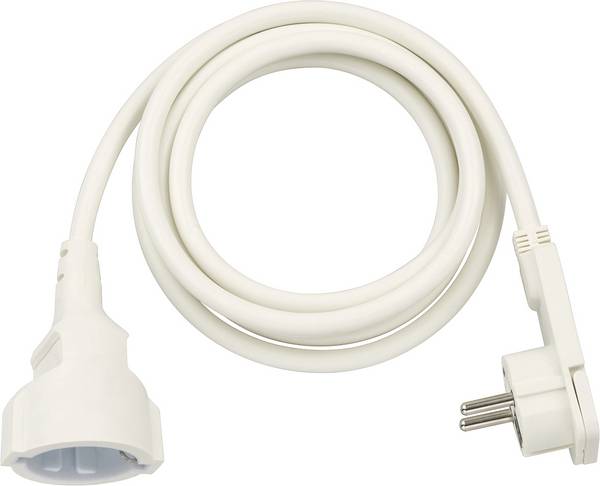 Brennenstuhl 1168980220 Stroom Verlengkabel   Wit 2.00 m H05VV-F 3G 1,5 mm²